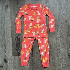 Hanna Andersson‎ Orange Lion King Long John PJ Pajama Set Size 90 (3T)